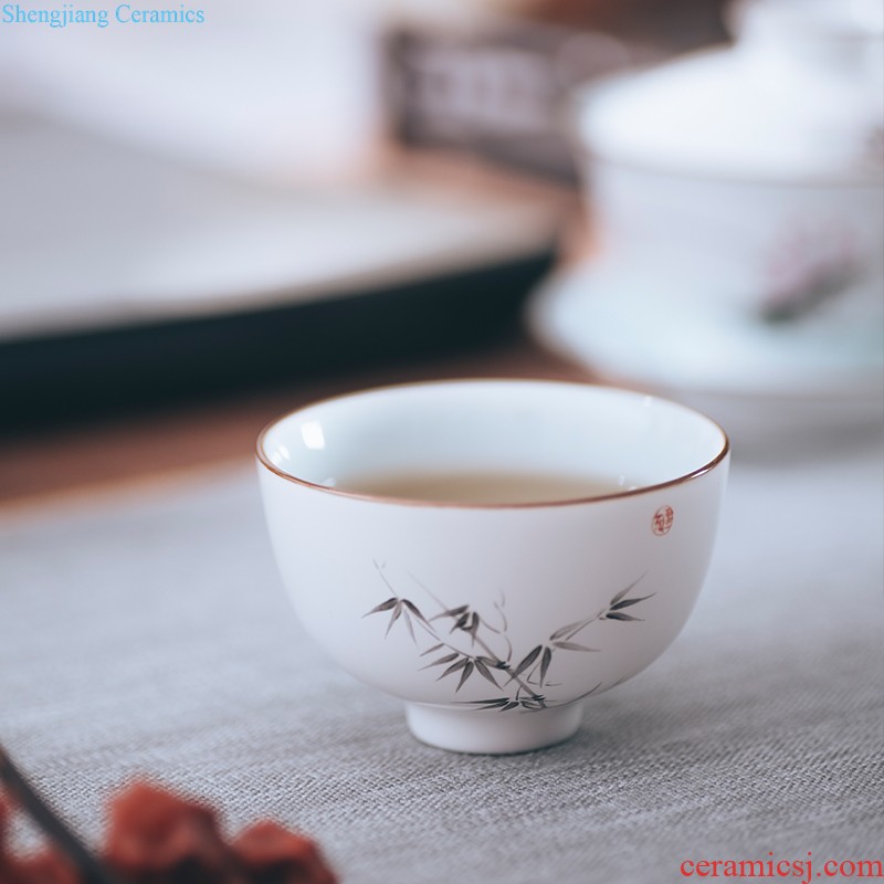 Ceramic fair mug chick points of tea Jingdezhen kung fu tea accessories household fair cup of large capacity well cup