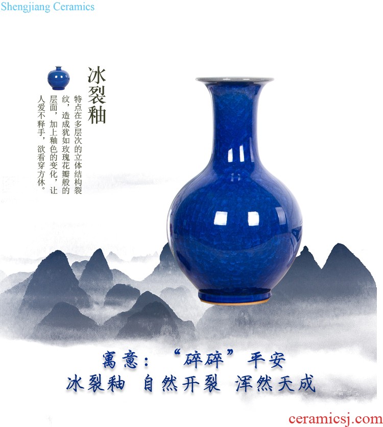 Jingdezhen ceramics of large vase blooming flowers home sitting room adornment is placed opening gifts HT - 4