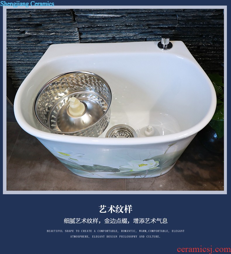 The stage basin circular jingdezhen ceramic lavabo household art modern European toilet lavatory basin