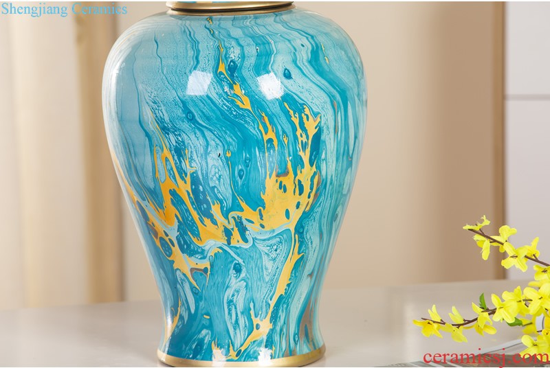 Jingdezhen new Chinese vase furnishing articles sitting room TV cabinet dry flower arranging flowers archaize zen household decorative household items