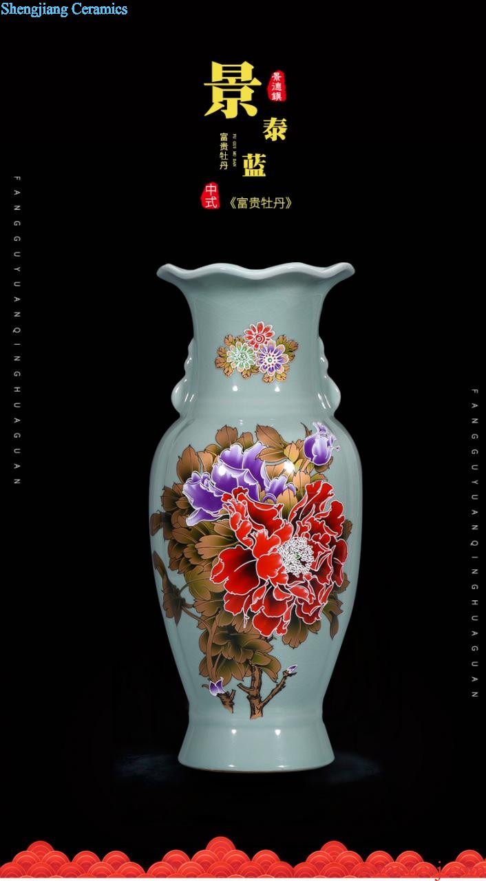 Jingdezhen ceramics manual relief maitreya sculpture porcelain home furnishing articles hc - d25 sitting room hotel decoration