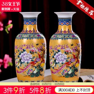 Jingdezhen ceramics hand-painted vases ChunManQianKun knife clay New Chinese style living room porch place ornament