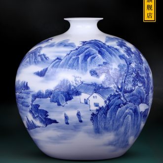 Jingdezhen enamel pottery and porcelain vases, flower arrangement of Chinese style household act the role ofing is tasted the sitting room TV ark place wedding gift