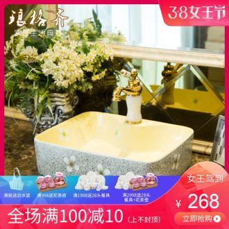 Koh larn neat square stage basin sink ceramic lavatory art to toilet stage basin of the basin that wash a face carved lobule