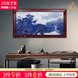 Jingdezhen ceramic plate painting masters hand-painted porcelain dou dragon playing pearl decoration mural sitting room hangs a picture the study