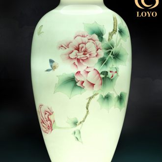 Jingdezhen ceramics furnishing articles hand draw all the best vase Chinese style household living room TV cabinet decoration decoration