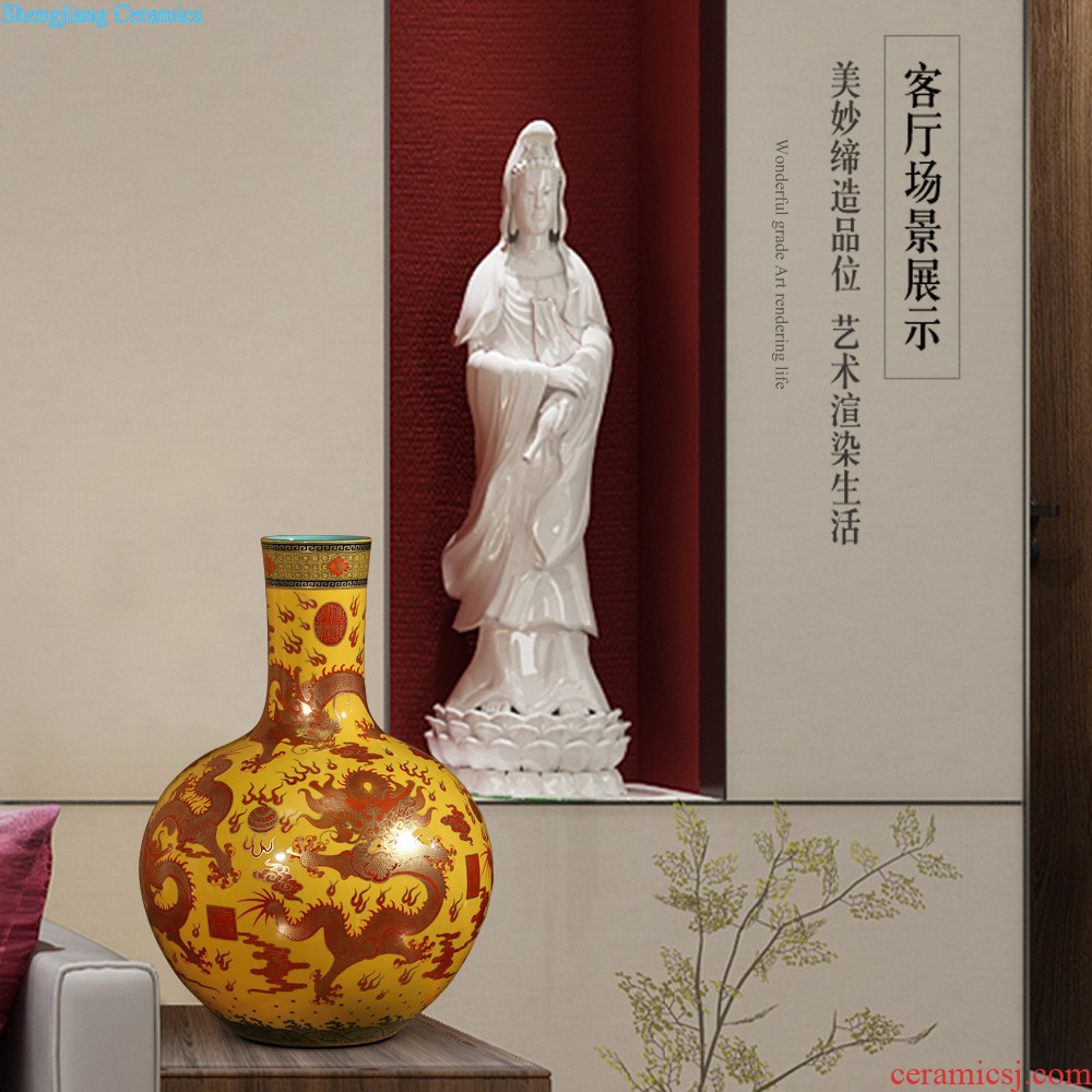 New Chinese style household jingdezhen ceramics antique flower on the tail of blue and white porcelain vase TV ark adornment furnishing articles