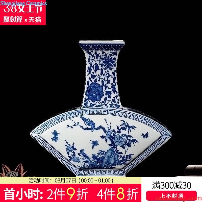 Jingdezhen ceramic floor big vase prosperous modern living room of Chinese style household decorative flower arranging flowers desktop furnishing articles