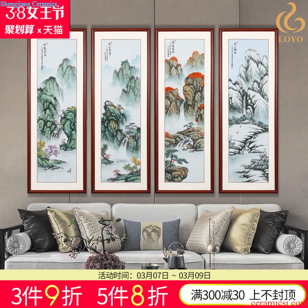 Jingdezhen ceramics furnishing articles imitation qing qianlong pastel riches and honor peony celestial vase sitting room decorate a wedding gift