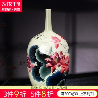 Jingdezhen ceramics hand-painted harmony landing large vases, home sitting room hotel villa decorations furnishing articles