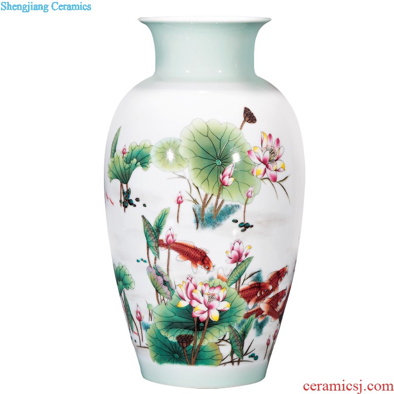 Jingdezhen ceramic plate Pastel lad spring New Chinese style adornment mural sitting room dining-room has a box that hang a picture