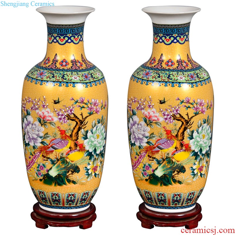 Jingdezhen ceramics vases, flower arranging small place Chinese arts and crafts home sitting room TV ark adornment ornament