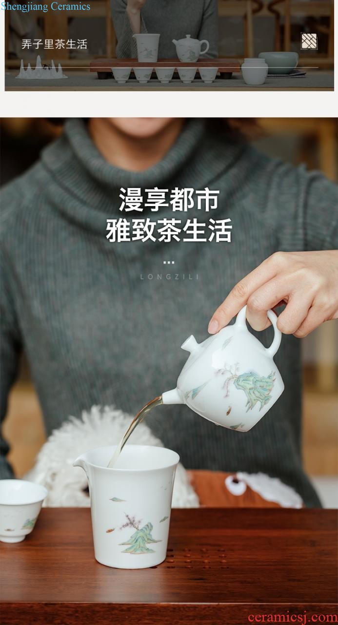 Kung fu tea accessories in the son White CiHu dry bubble machine Jingdezhen ceramic bearing a pot of tea pot of tea