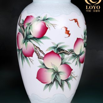 New Chinese style creative ceramic flower receptacle Jingdezhen vase place to live in the living room table fashion decorative arts and crafts