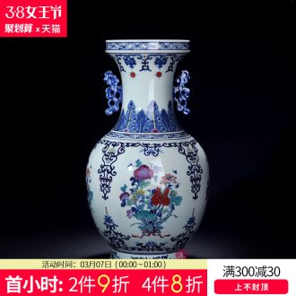 Jingdezhen porcelain Ceramic vase hand-painted porcelain youligong virtuous Chinese handicraft furnishing articles in the living room