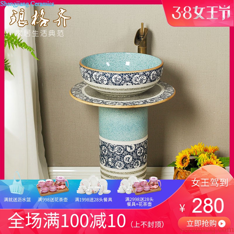 Koh larn restoring ancient ways, qi ceramic column basin one floor balcony column type lavatory toilet lavabo