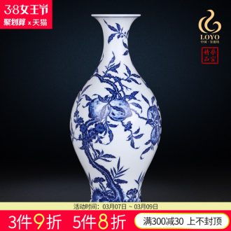 Jingdezhen ceramic vases, flower color glaze pink vase furnishing articles contracted and contemporary fashion family sitting room adornment