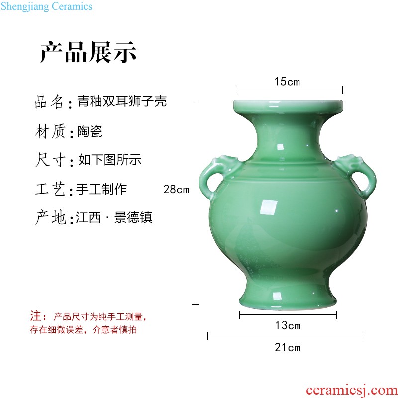 Jingdezhen ceramics vase hand-painted archaize large blue and white porcelain is the sitting room of Chinese style household adornment flower arranging furnishing articles