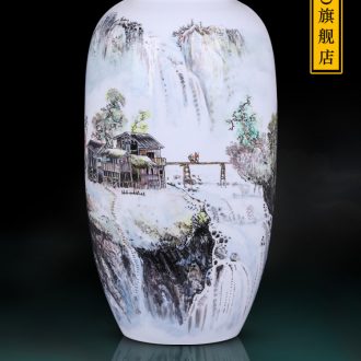 Jingdezhen ceramic crystal color red gold peony vases Contemporary household landing crafts are sitting room