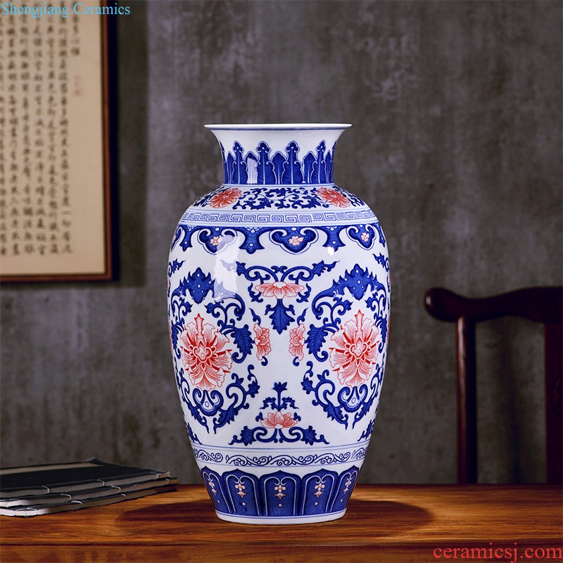 Jingdezhen ceramics vase hand-painted flower arranging mei bottles of new Chinese style household furnishing articles sitting room adornment ornament porcelain