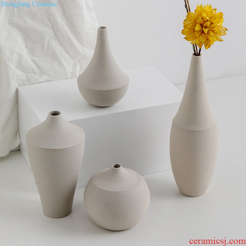 Ins contracted and contemporary ceramic vase Nordic creative mesa hydroponic vase furnishing articles furnishing articles flower arrangement sitting room adornment