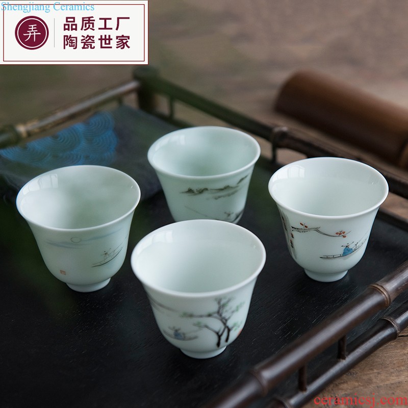 White porcelain tea sets jingdezhen domestic xi shi pot of tea ware built water box of a complete set of contracted kunfu tea cups