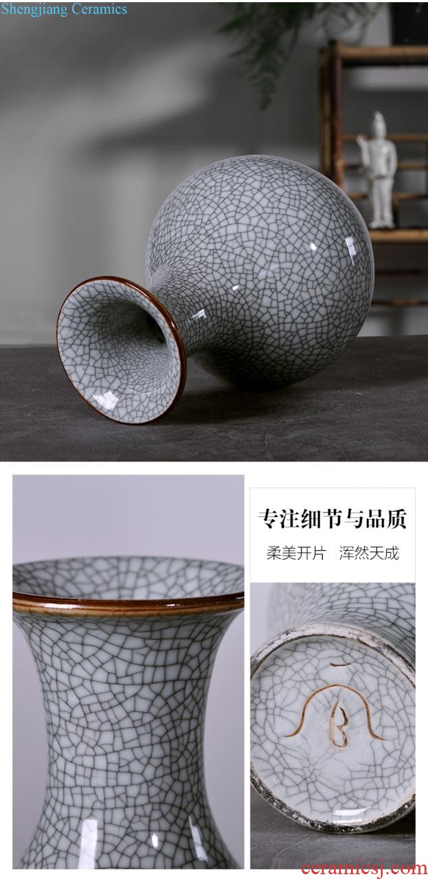 Jingdezhen ceramics vase hand-painted large quiver flower arranging new Chinese style household furnishing articles sitting room adornment porcelain