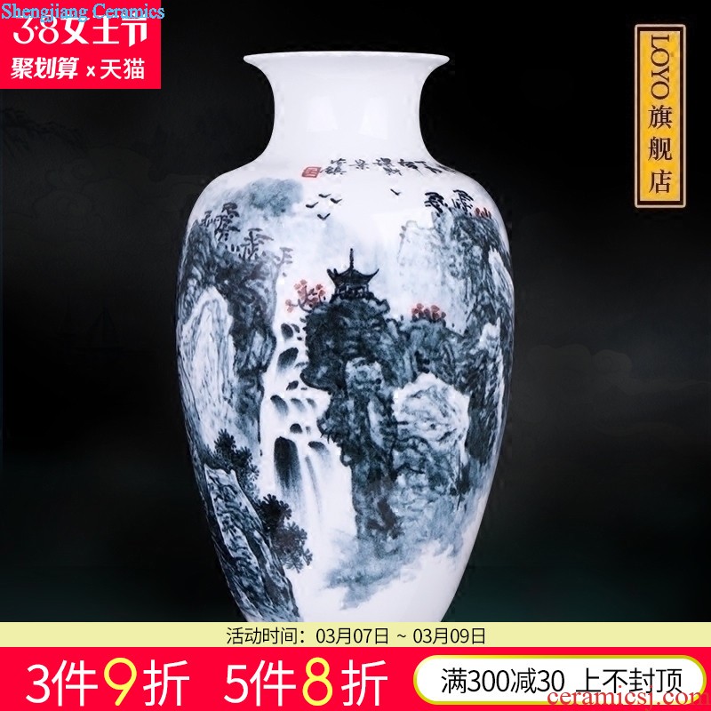 Jingdezhen ceramics furnishing articles Hand painted pastel sabingga sukdun dergici jimbi vase thin foetus rich ancient frame of Chinese style household act the role ofing is tasted