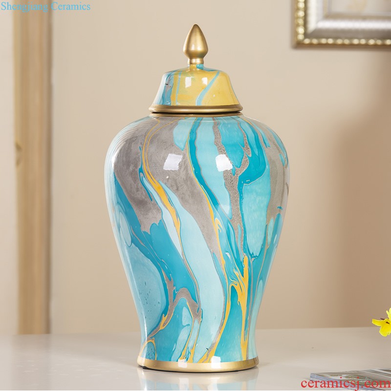 Jingdezhen new Chinese vase furnishing articles sitting room TV cabinet dry flower arranging flowers archaize zen household decorative household items