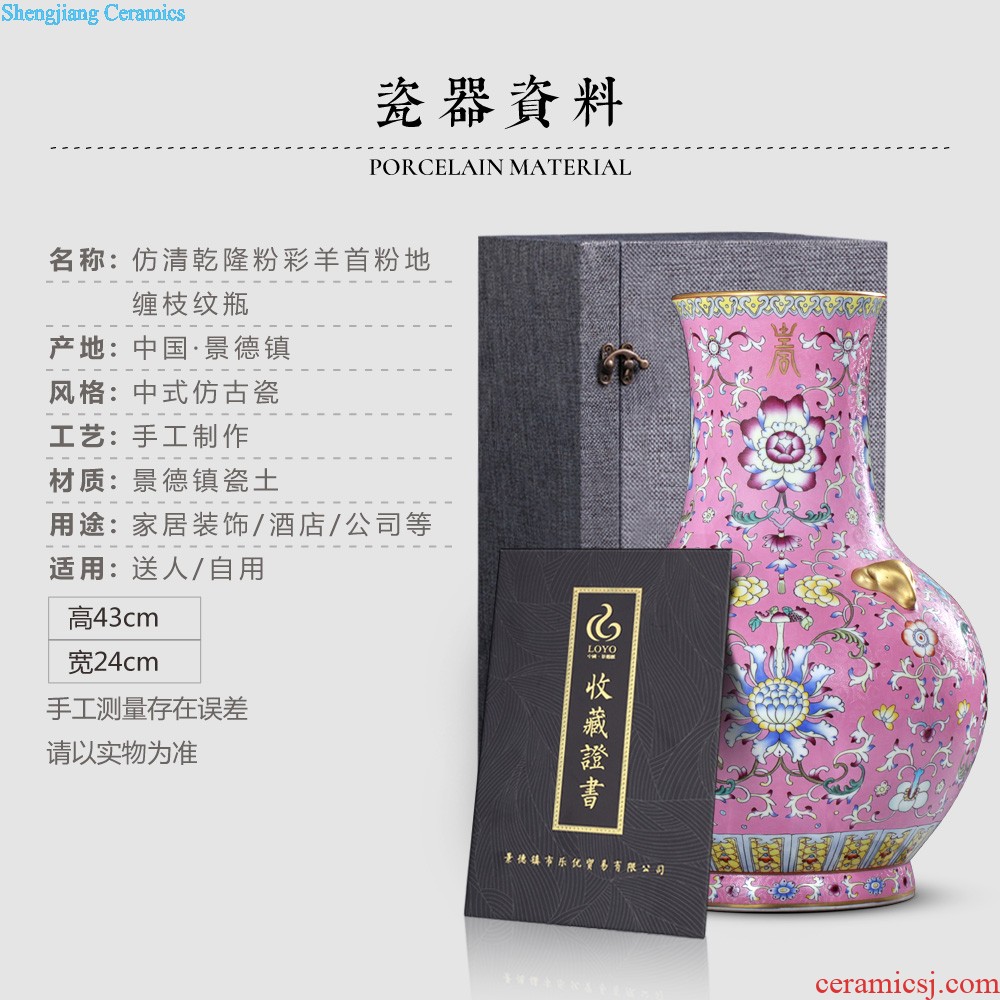 Jingdezhen ceramics furnishing articles hand-painted vase more Chinese style year after year hydroponic flower arrangement sitting room adornment ornament