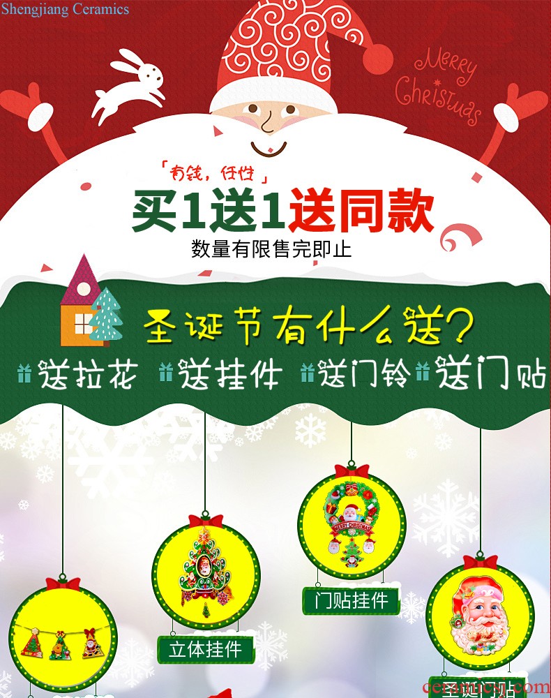 Christmas decorations garland pendant mobile phone shop shop pendant pull flag supermarket supplies hotel scene layout