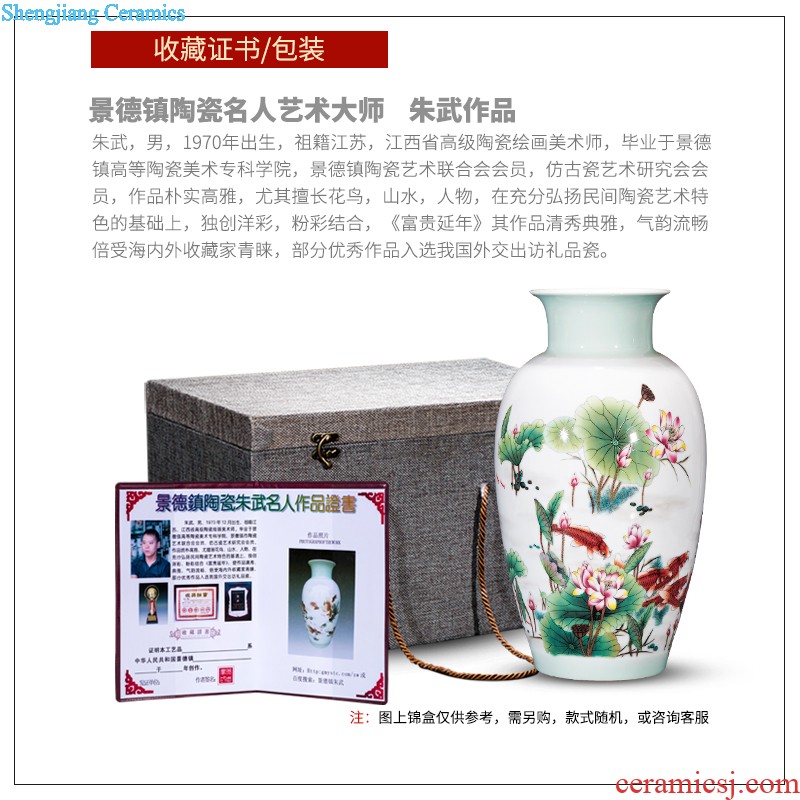 Jingdezhen ceramic plate Pastel lad spring New Chinese style adornment mural sitting room dining-room has a box that hang a picture