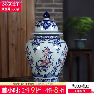 Jingdezhen pastel hand-painted vases desktop sitting room adornment is placed flower arrangement of new Chinese style household ceramics handicraft