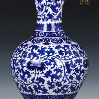 Jingdezhen ceramics furnishing articles TV ark blue and white porcelain vase and the new Chinese style household flower arrangement sitting room adornment