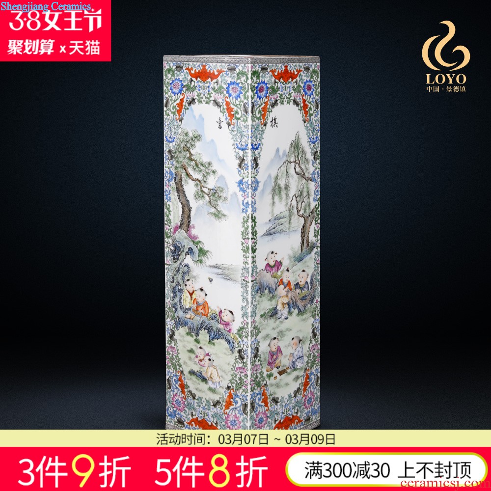 Jingdezhen ceramics furnishing articles hand-painted porcelain enamel flower dragon with Chinese style living room porch decoration