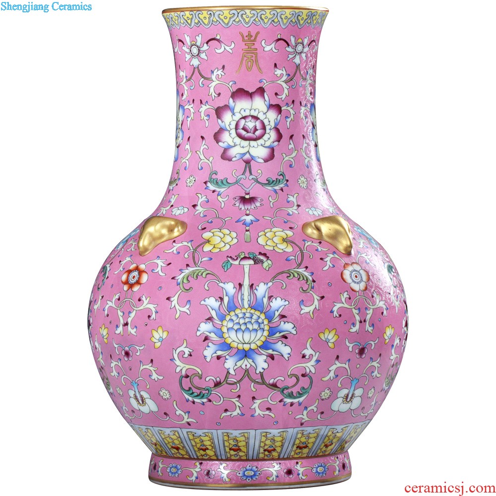 Jingdezhen ceramics furnishing articles hand-painted vase more Chinese style year after year hydroponic flower arrangement sitting room adornment ornament