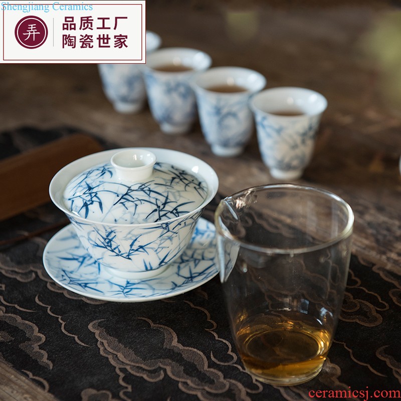 Get son left a shadow blue ice crack eight edges in the pot bearing tea tray fruit bowl meal plate jingdezhen ceramic tea saucer