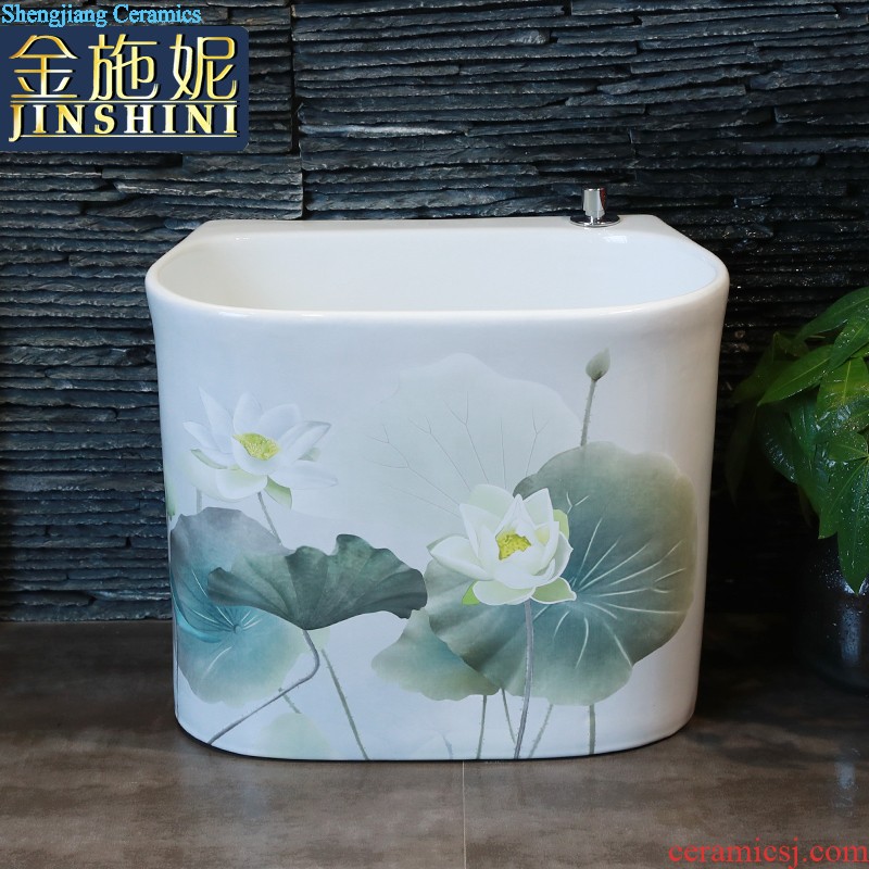 The stage basin circular jingdezhen ceramic lavabo household art modern European toilet lavatory basin