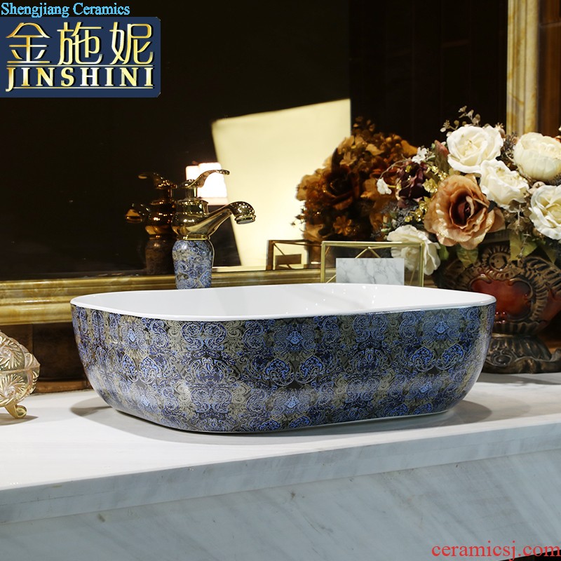 Basin fangyuan form European art ceramics on the basin that wash a face to wash your hands toilet lavatory sink contracted household