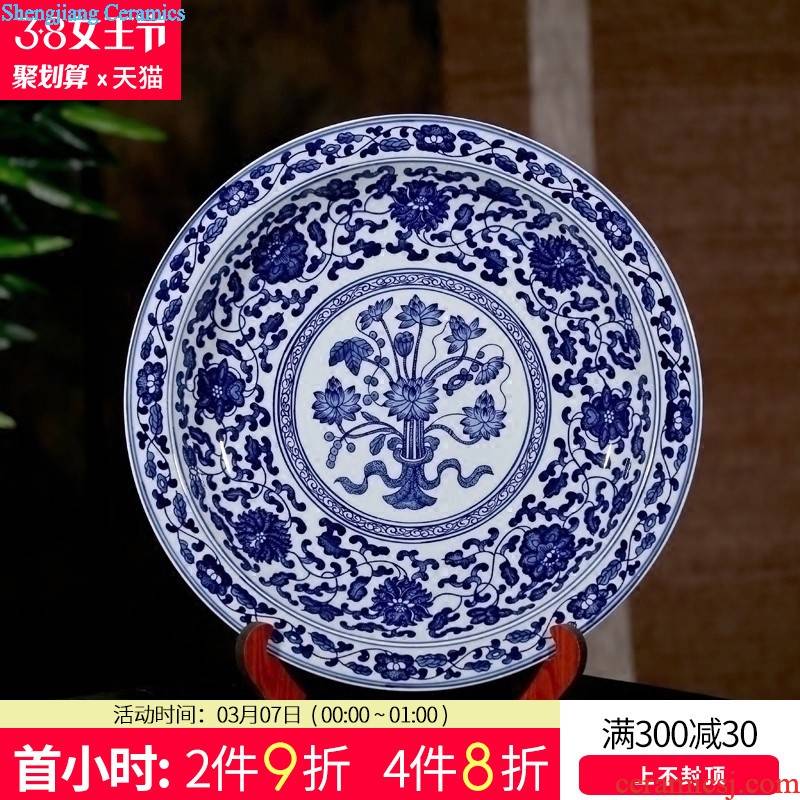 Jingdezhen ceramics furnishing articles new Chinese blue and white porcelain vase flower arranging home sitting room wedding decoration