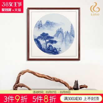 Jingdezhen ceramics porcelain plate painting adornment beautiful Chinese style household bedroom setting wall hang a picture