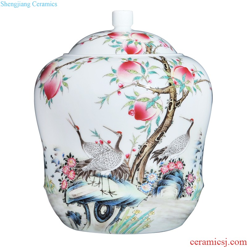 Jingdezhen ceramics imitation qing qianlong blue-and-white pomegranate big new Chinese style household products hang dish plate hanging decorative furnishing articles