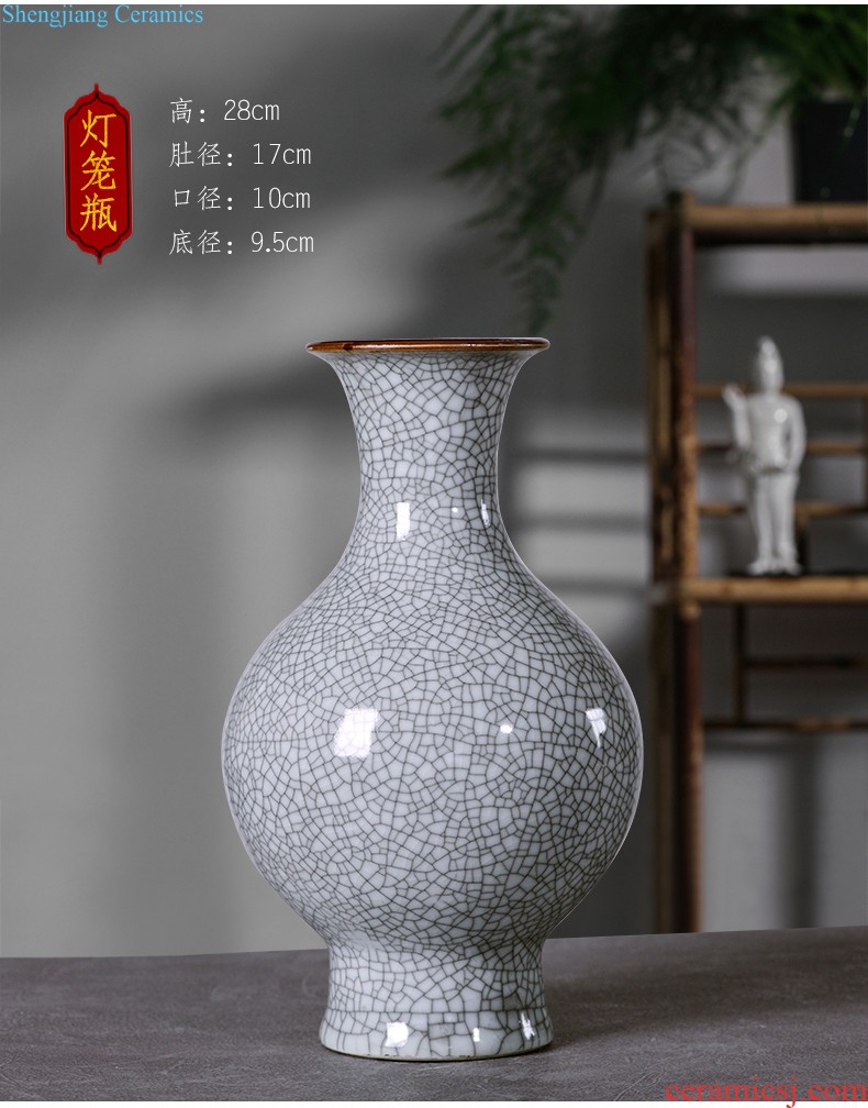 Jingdezhen ceramics vase hand-painted large quiver flower arranging new Chinese style household furnishing articles sitting room adornment porcelain