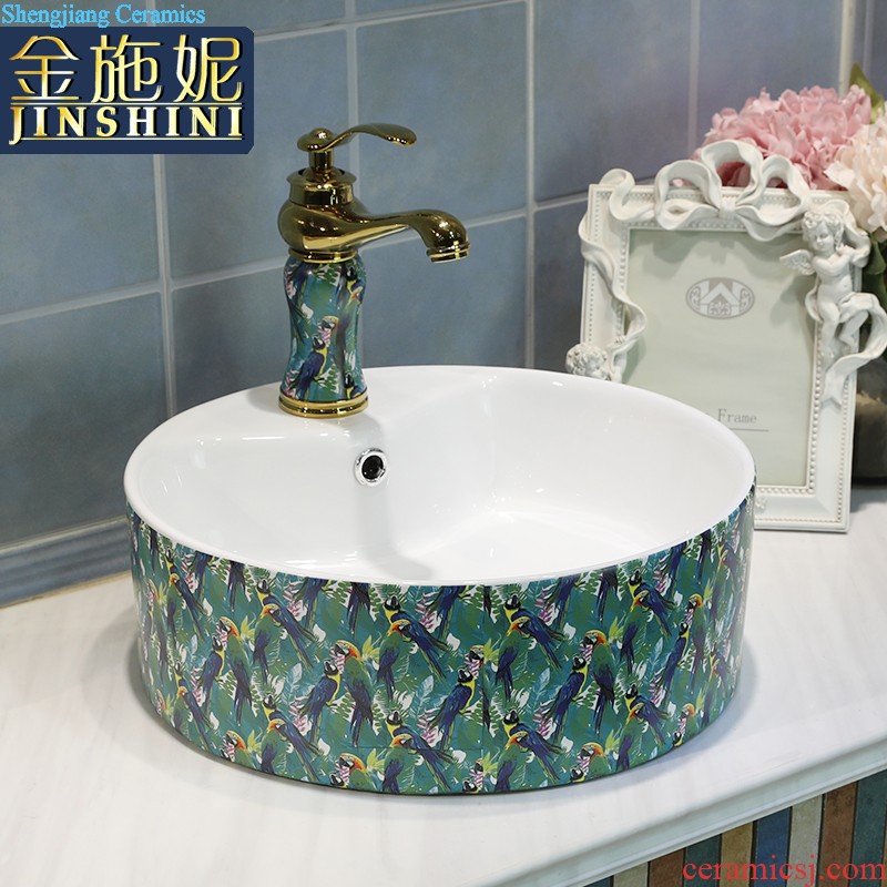 The stage basin oval sink small household toilet European art basin sinks ceramic wash basin