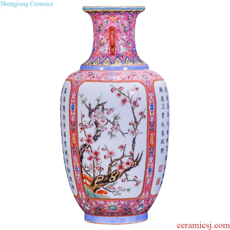 Jingdezhen ceramic vase hand-painted success of large sitting room of Chinese style household porch handicraft furnishing articles