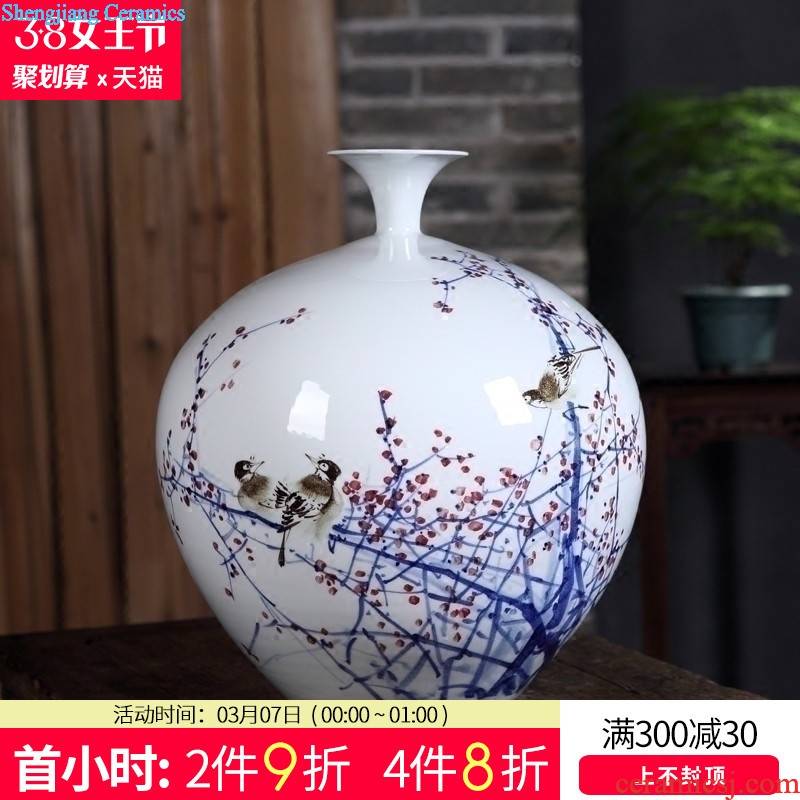 Archaize of jingdezhen porcelain enamel character wooden stick ceramic vase Household fashionable sitting room adornment is placed process