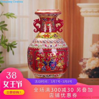 091 jingdezhen ceramic blooming flowers The French vase Home sitting room KTV decorating a wedding gift