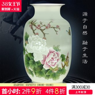 Jingdezhen ceramics from hand-painted vases, flower arrangement New Chinese style home sitting room adornment zen furnishing articles of handicraft