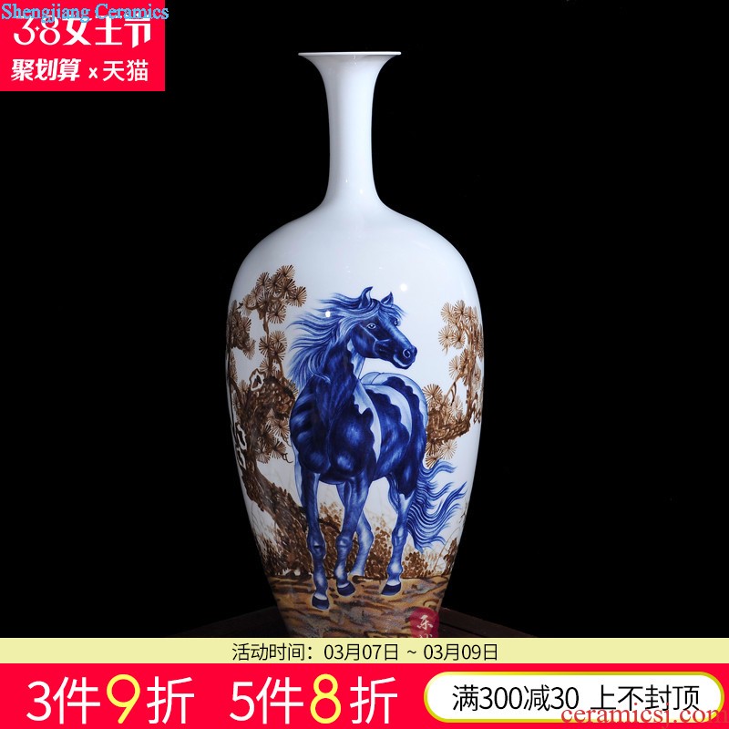 Jingdezhen ceramics vases, antique blue and white porcelain painting of flowers and general storage tank household craft ornaments furnishing articles