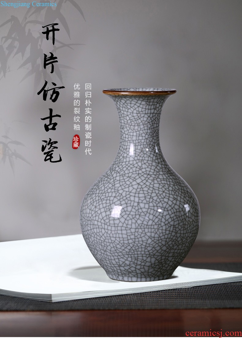 Jingdezhen ceramics vase hand-painted large quiver flower arranging new Chinese style household furnishing articles sitting room adornment porcelain